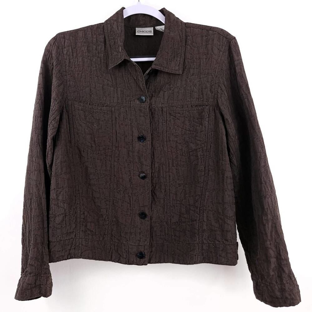 Chico's Silk Wool Shacket Size Small
